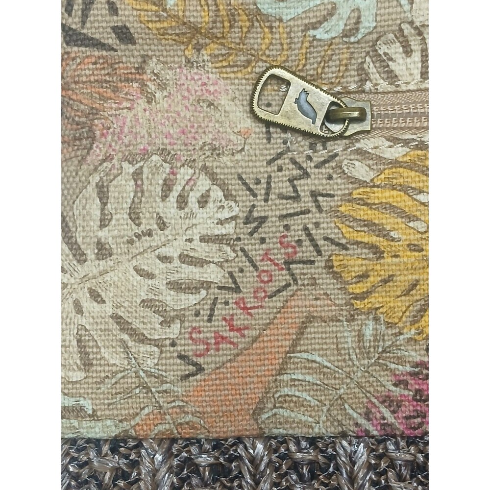 Sakroots Large Soft Bucket Artist Circle Jute /Cotton Tropical Print Boho EUC - Picture 6 of 16